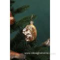 Autumn Glass Squirrel Hanging Decoration